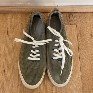 Everlane The Forever Sneaker Corduroy Olive Green Sneakers Women's Size 8